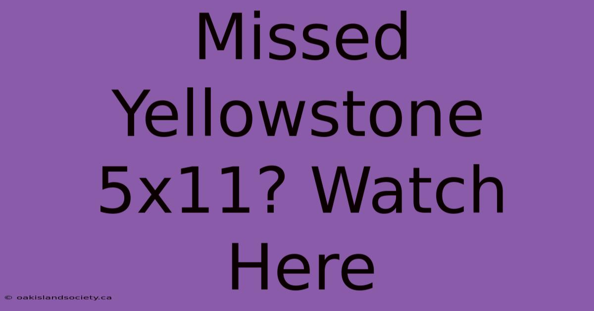 Missed Yellowstone 5x11? Watch Here