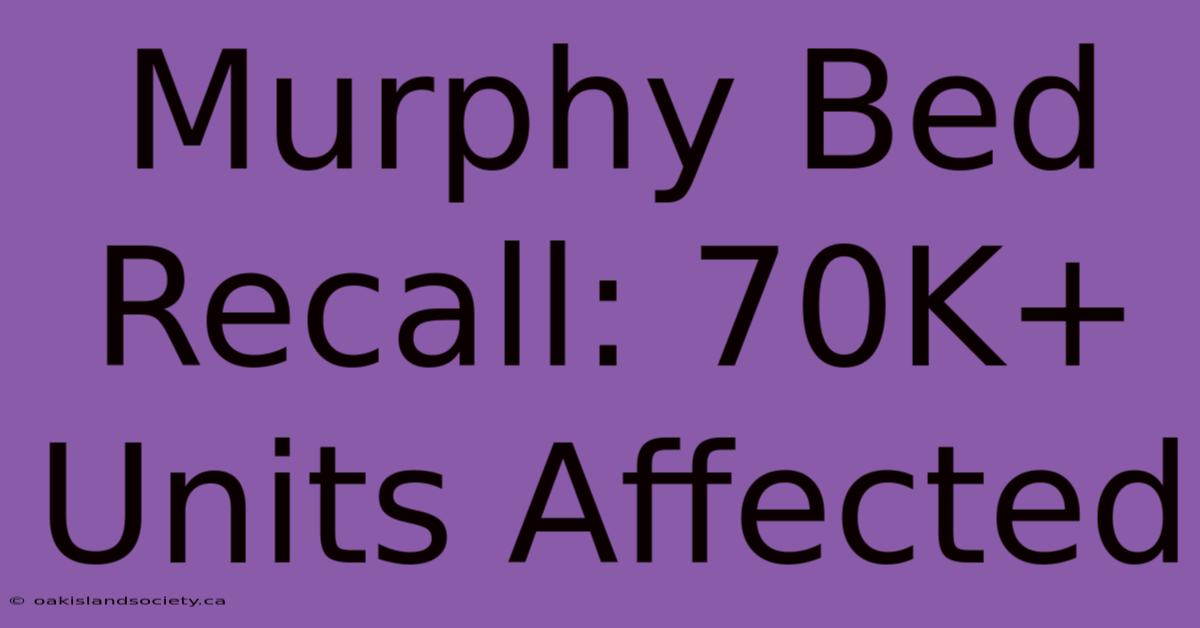 Murphy Bed Recall: 70K+ Units Affected