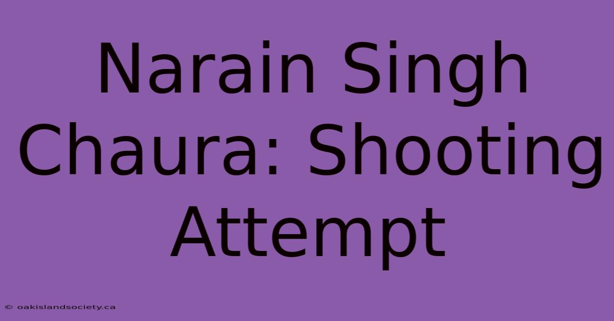 Narain Singh Chaura: Shooting Attempt