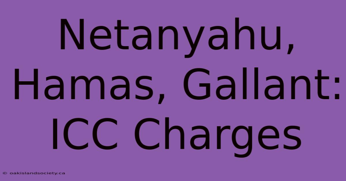 Netanyahu, Hamas, Gallant: ICC Charges