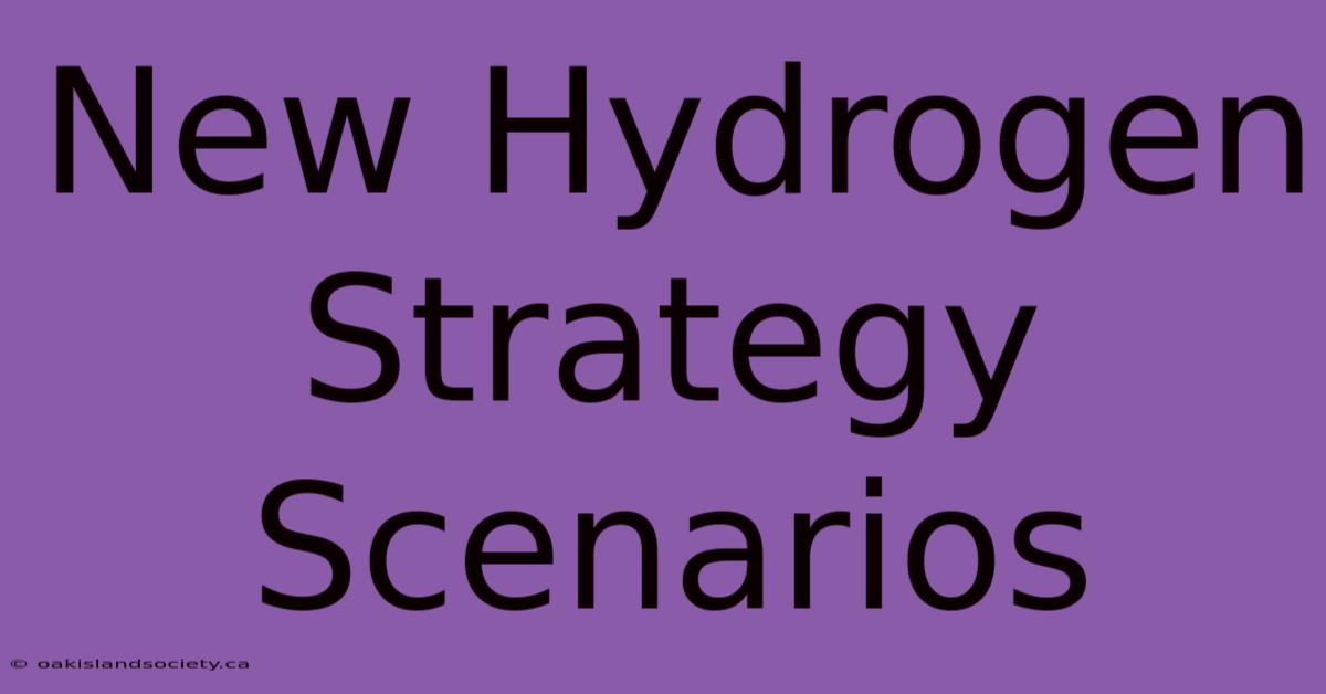 New Hydrogen Strategy Scenarios