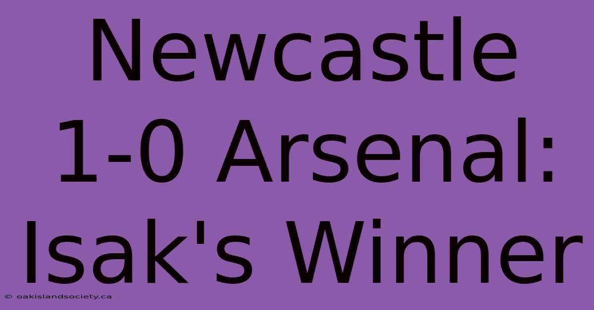 Newcastle 1-0 Arsenal: Isak's Winner