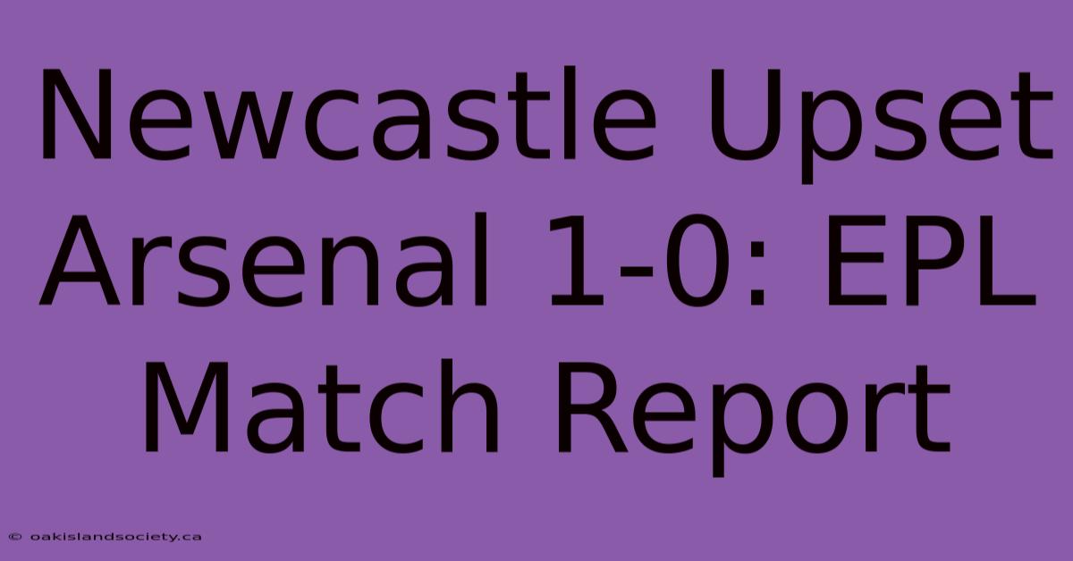 Newcastle Upset Arsenal 1-0: EPL Match Report