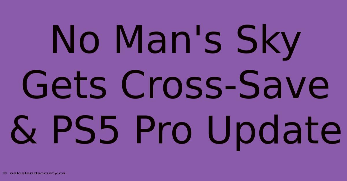 No Man's Sky Gets Cross-Save & PS5 Pro Update