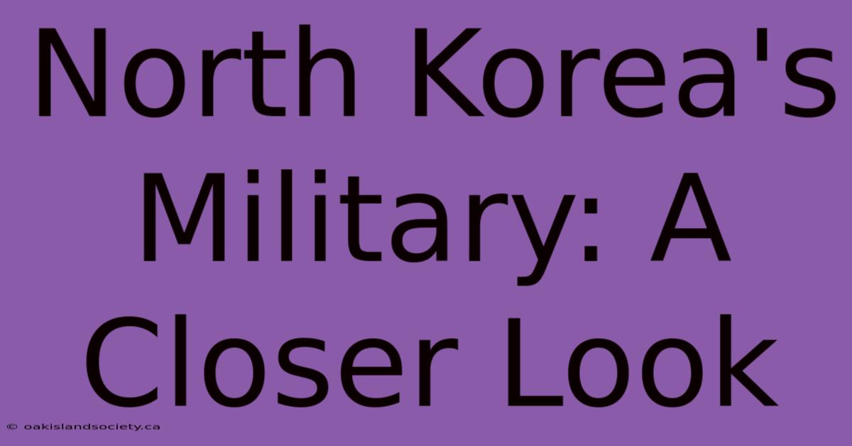 North Korea's Military: A Closer Look 