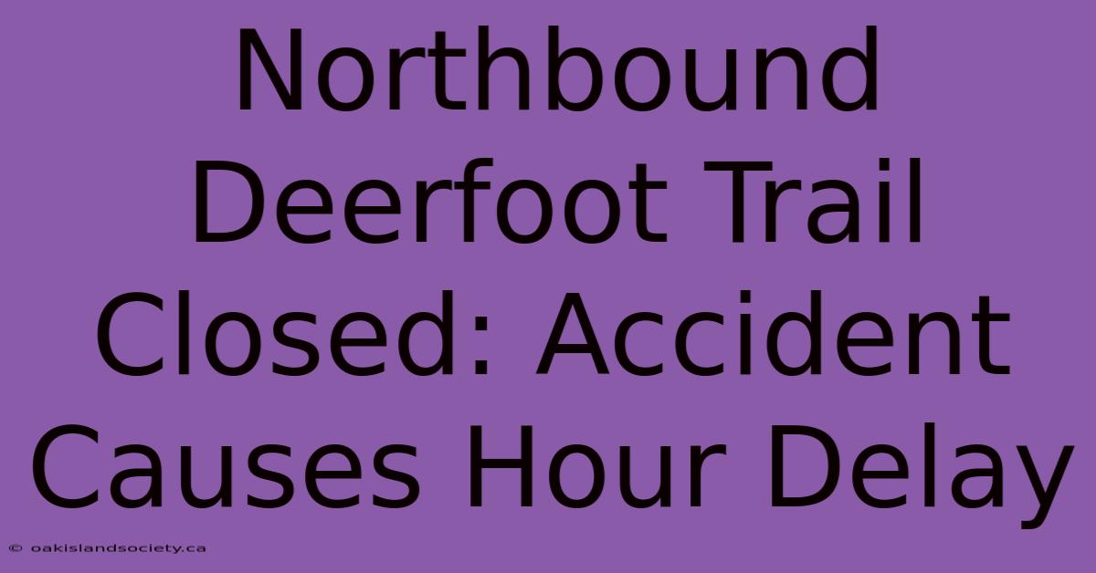 Northbound Deerfoot Trail Closed: Accident Causes Hour Delay