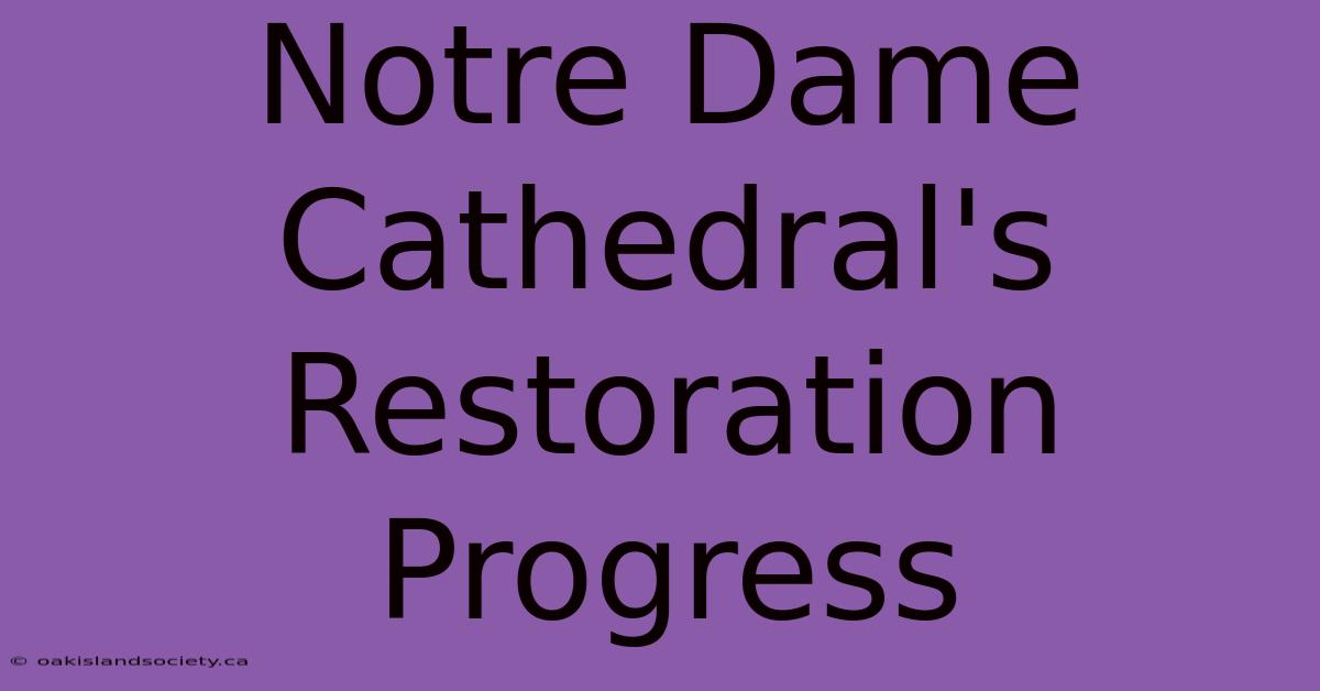 Notre Dame Cathedral's Restoration Progress