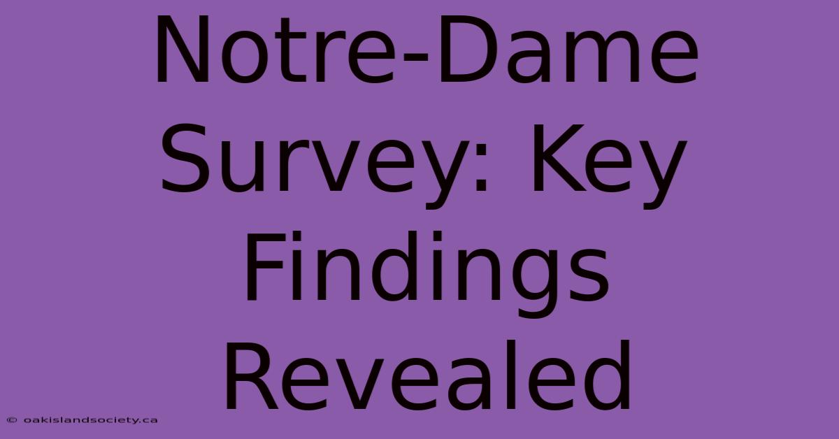 Notre-Dame Survey: Key Findings Revealed