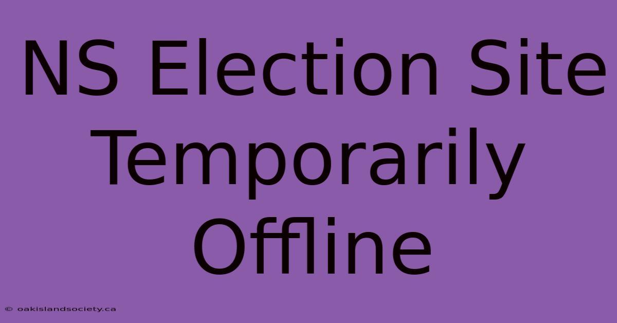 NS Election Site Temporarily Offline