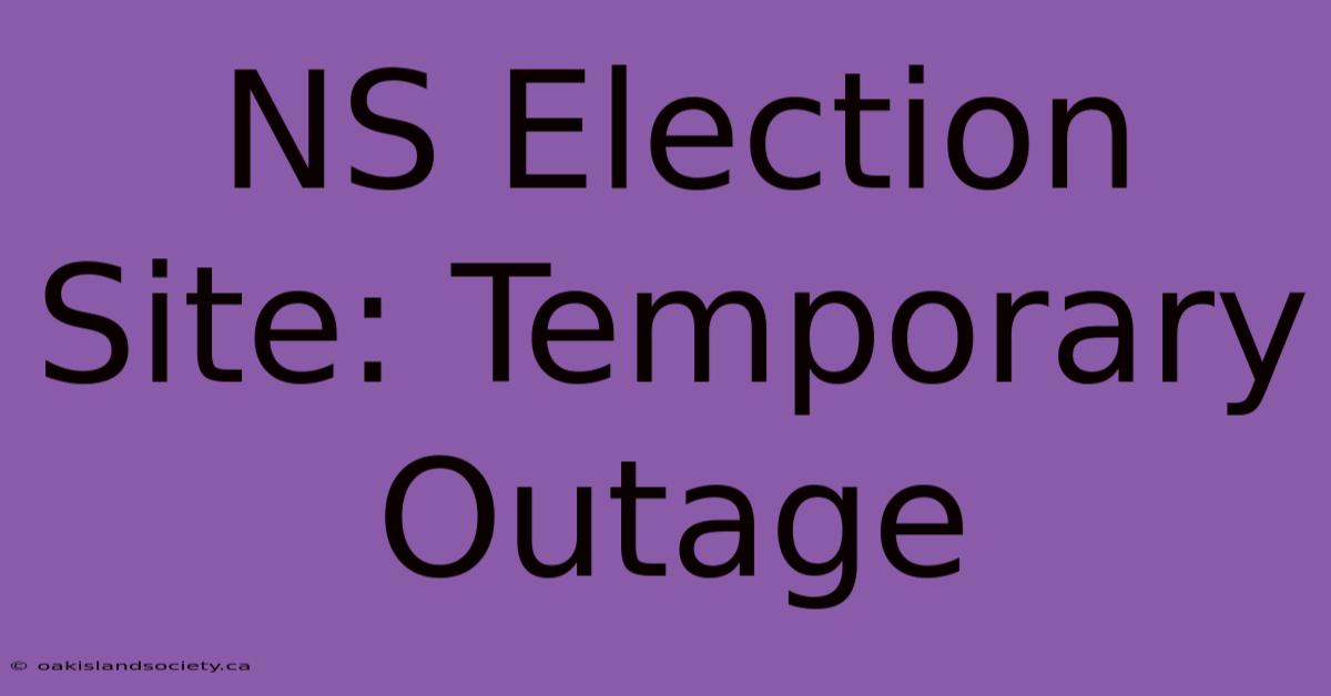 NS Election Site: Temporary Outage