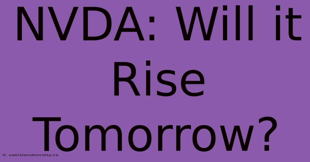 NVDA: Will It Rise Tomorrow?