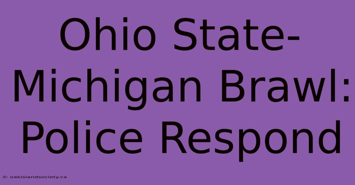 Ohio State-Michigan Brawl: Police Respond