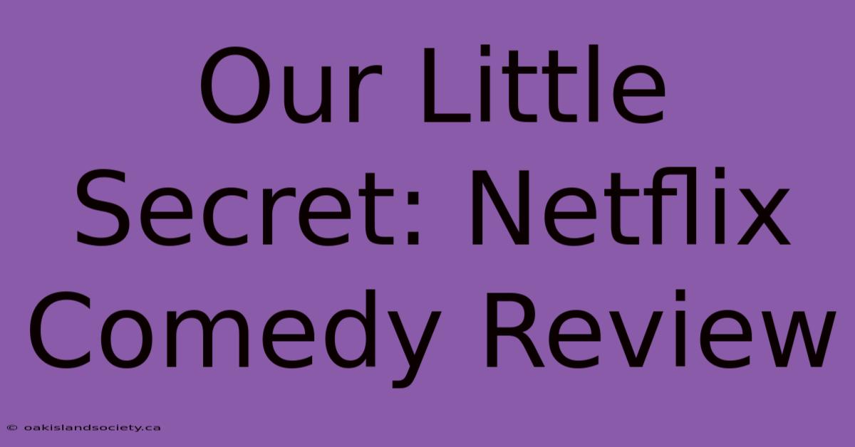 Our Little Secret: Netflix Comedy Review