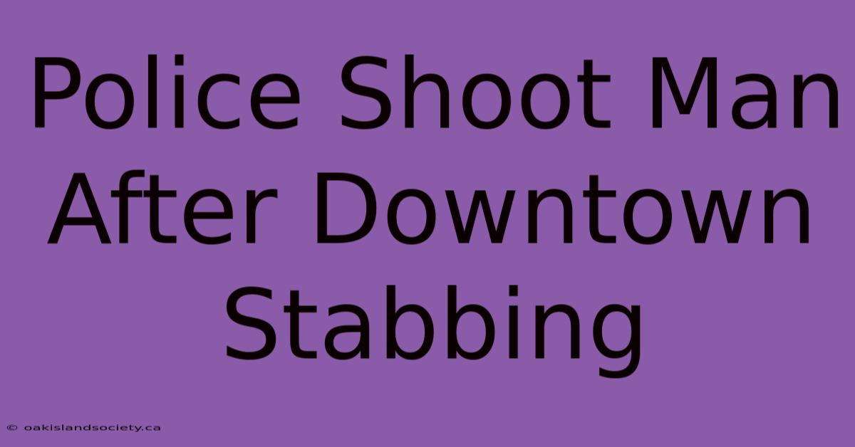 Police Shoot Man After Downtown Stabbing