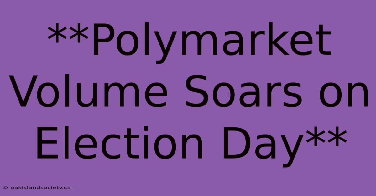 **Polymarket Volume Soars On Election Day**