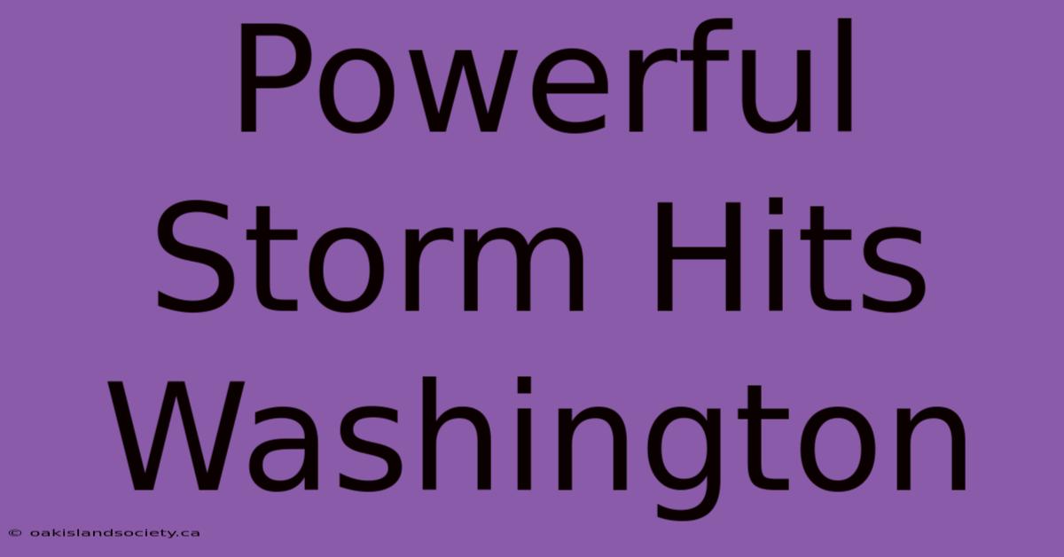 Powerful Storm Hits Washington