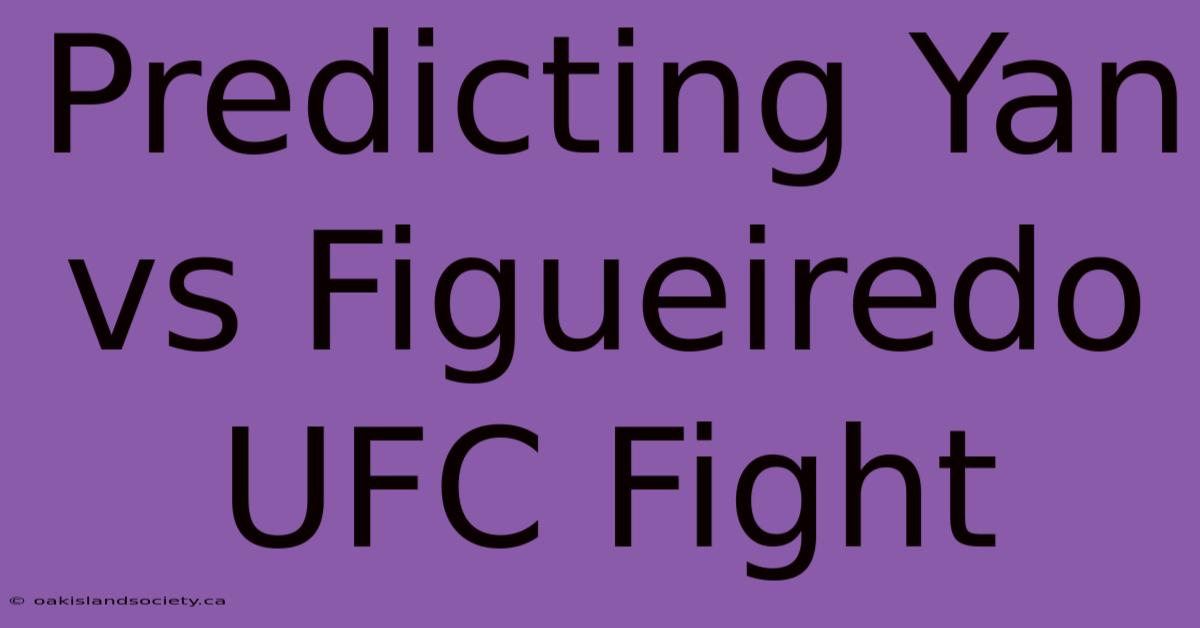 Predicting Yan Vs Figueiredo UFC Fight