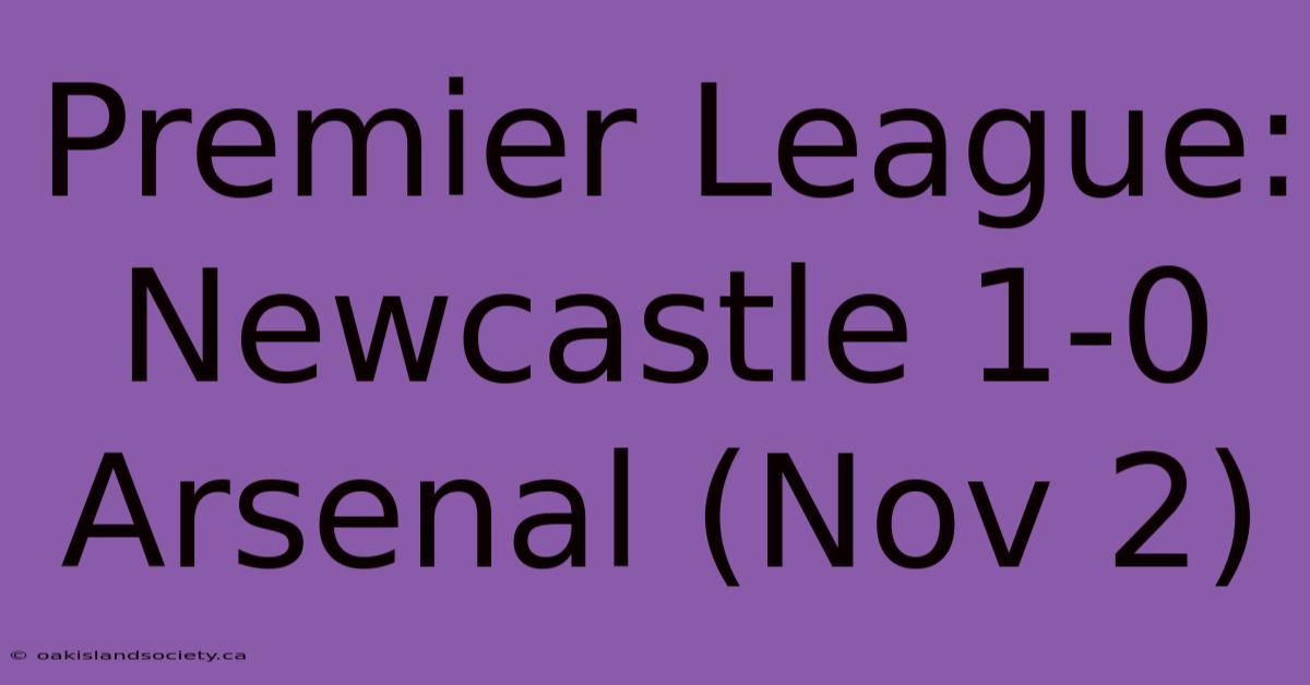 Premier League: Newcastle 1-0 Arsenal (Nov 2)