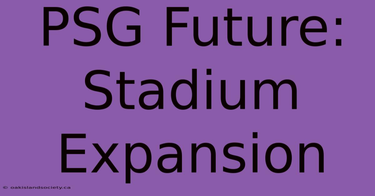 PSG Future: Stadium Expansion