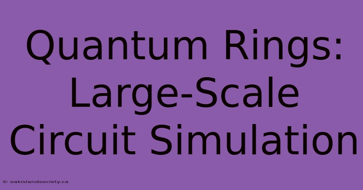 Quantum Rings: Large-Scale Circuit Simulation