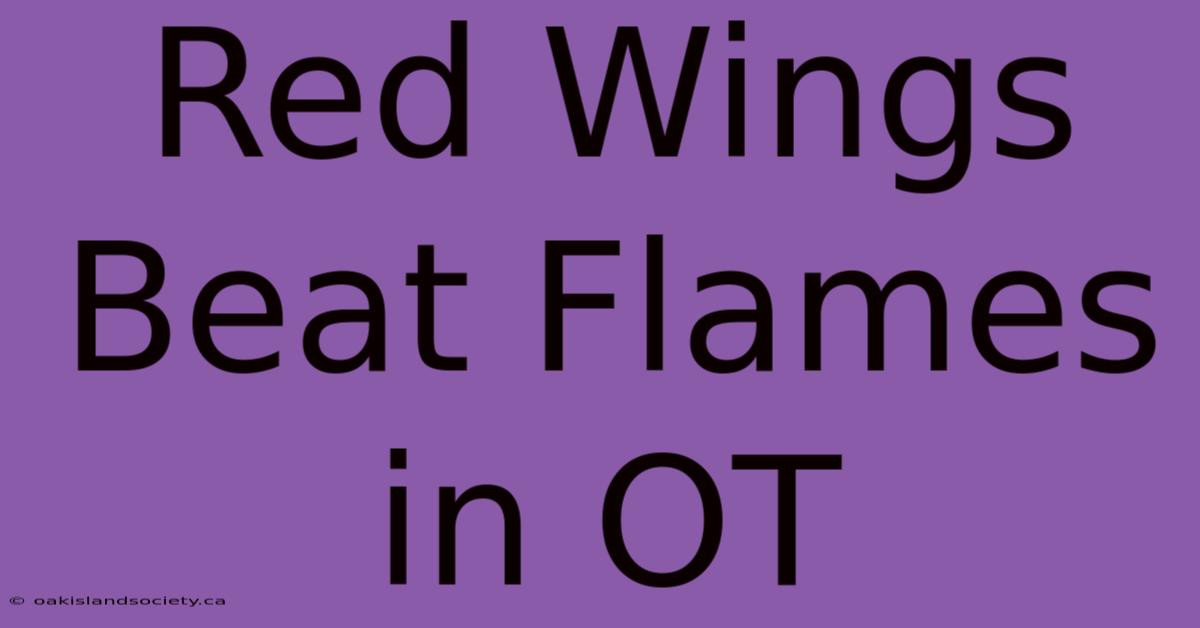 Red Wings Beat Flames In OT