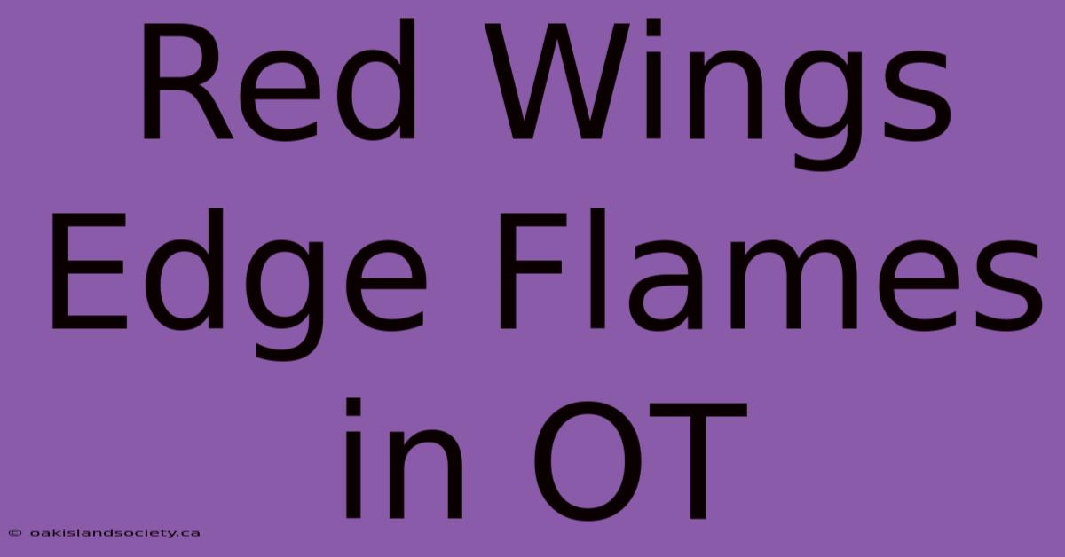 Red Wings Edge Flames In OT