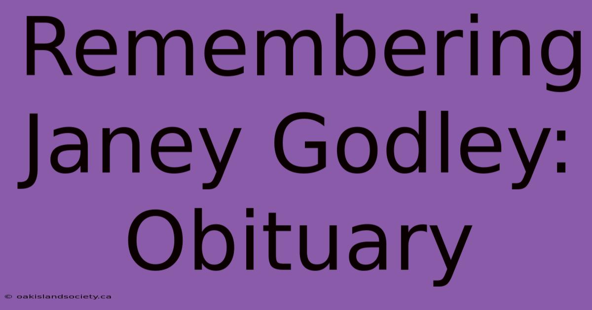 Remembering Janey Godley: Obituary 