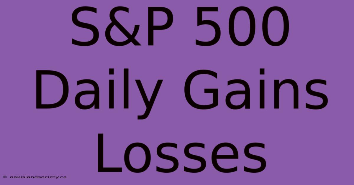 S&P 500 Daily Gains Losses