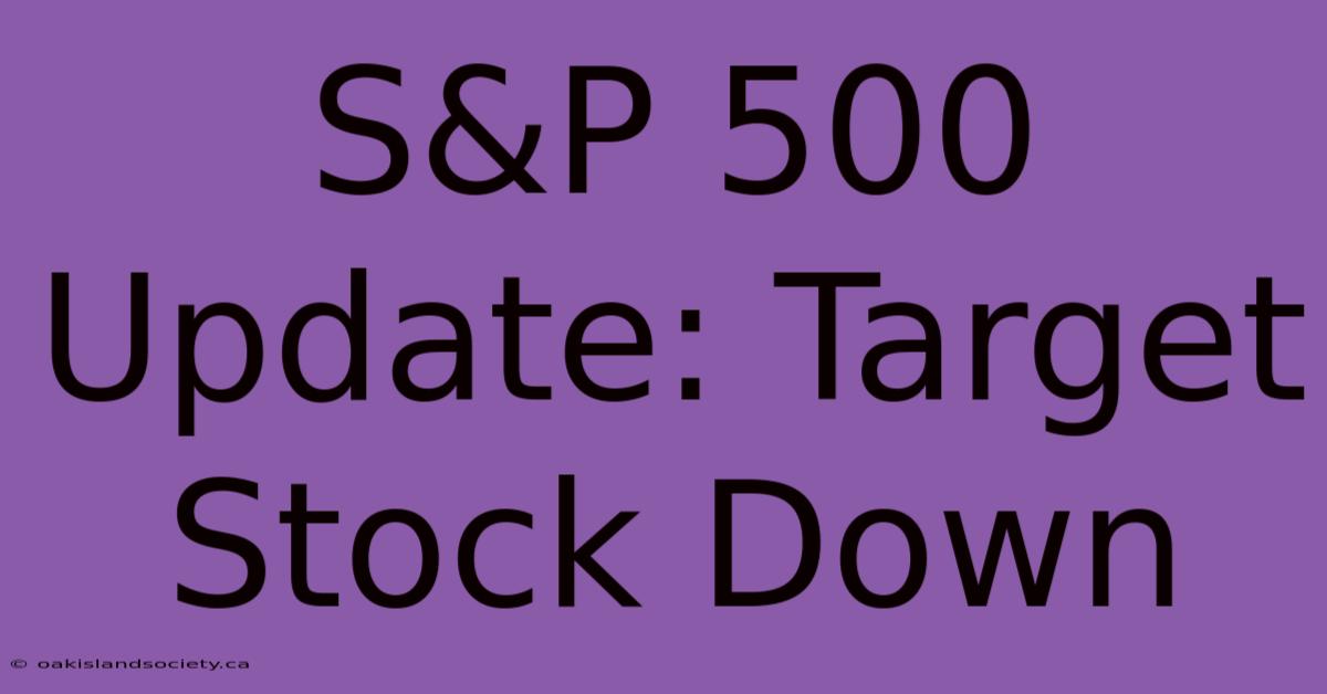 S&P 500 Update: Target Stock Down