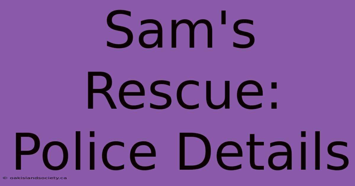 Sam's Rescue: Police Details