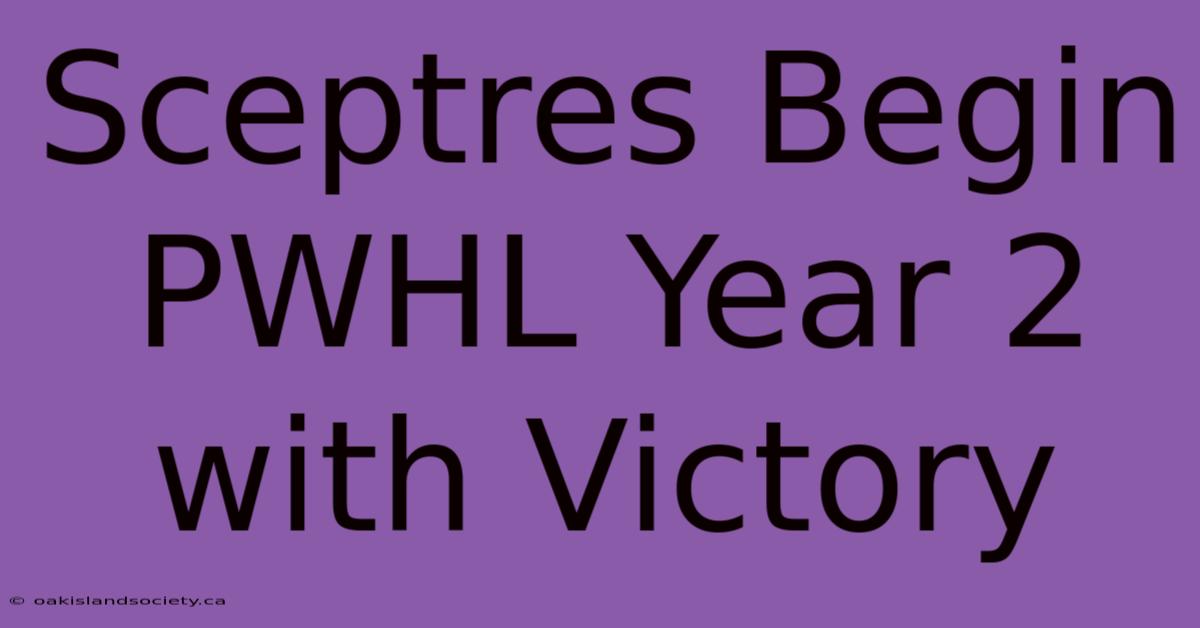 Sceptres Begin PWHL Year 2 With Victory