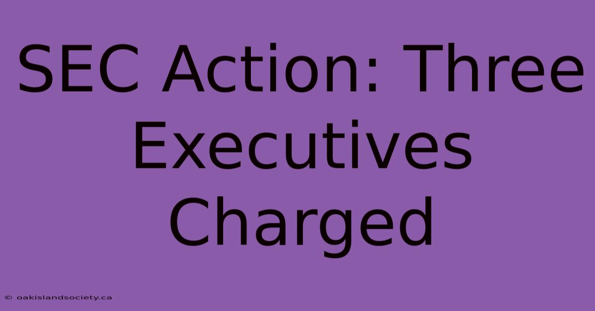 SEC Action: Three Executives Charged