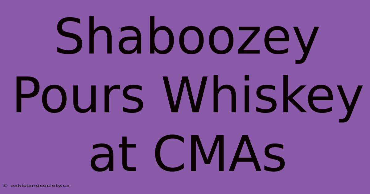 Shaboozey Pours Whiskey At CMAs