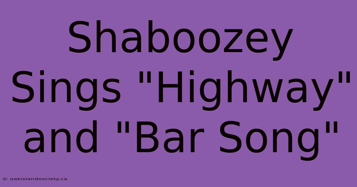 Shaboozey Sings 