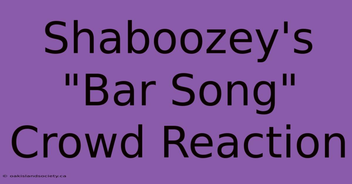 Shaboozey's 