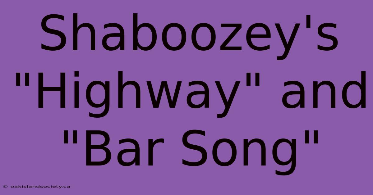 Shaboozey's 