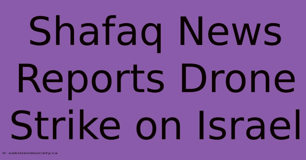 Shafaq News Reports Drone Strike On Israel 