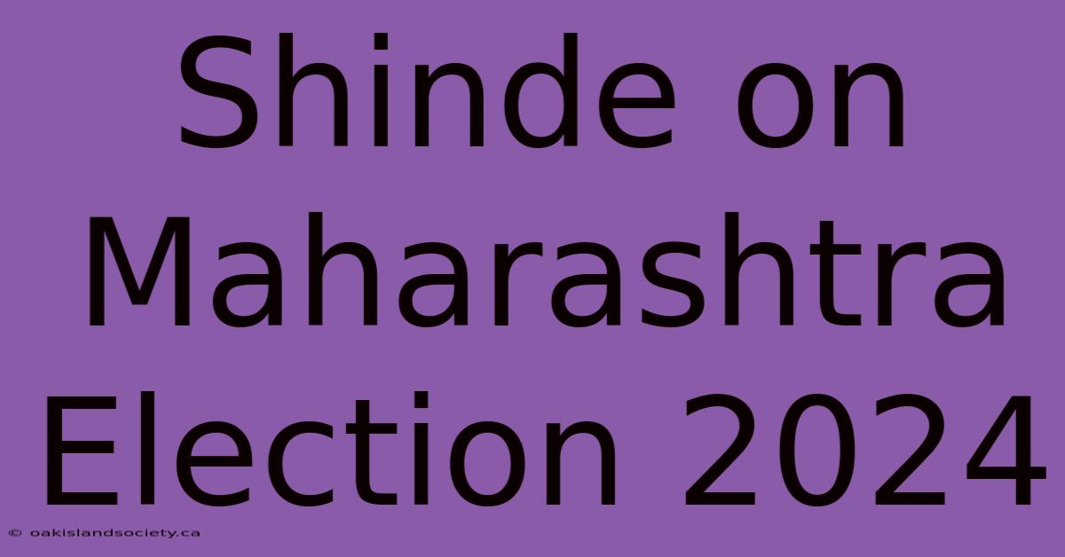 Shinde On Maharashtra Election 2024