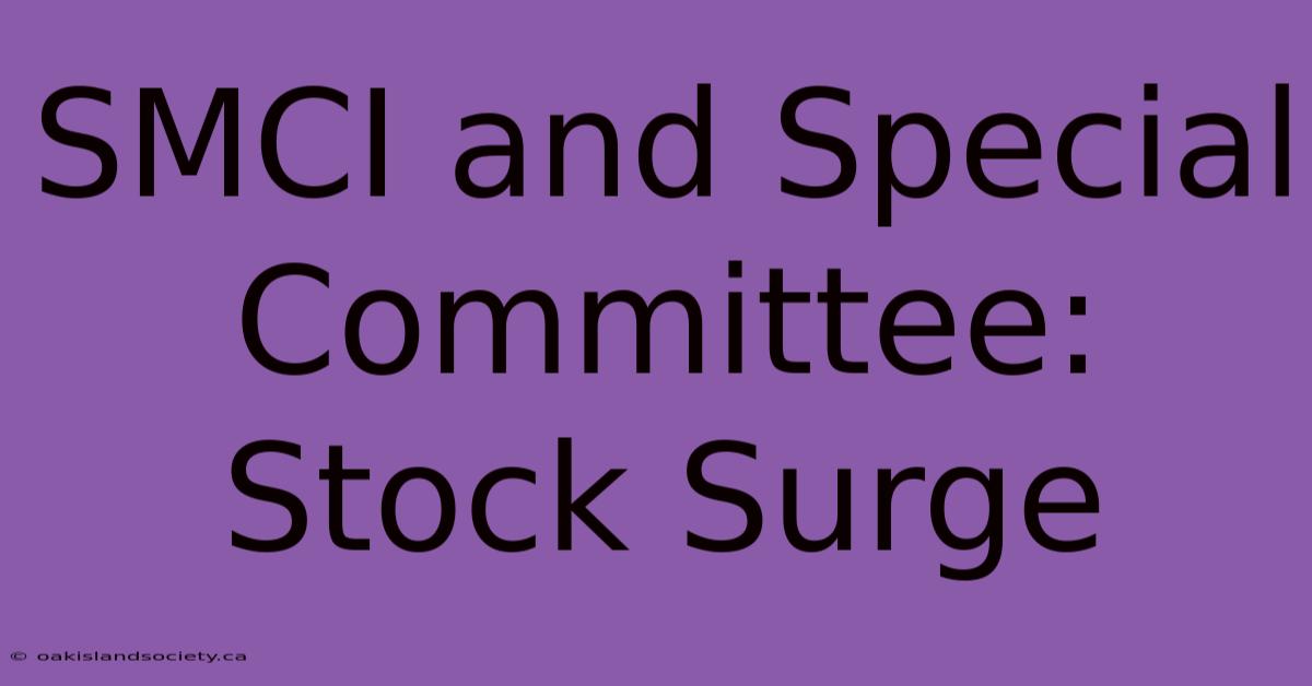 SMCI And Special Committee: Stock Surge