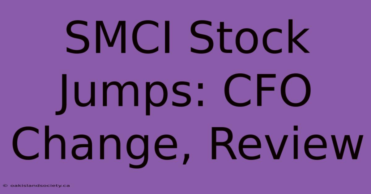 SMCI Stock Jumps: CFO Change, Review