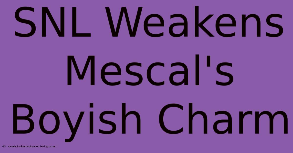 SNL Weakens Mescal's Boyish Charm