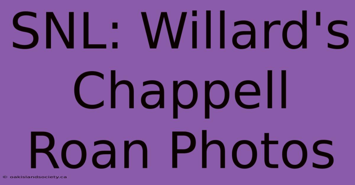 SNL: Willard's Chappell Roan Photos