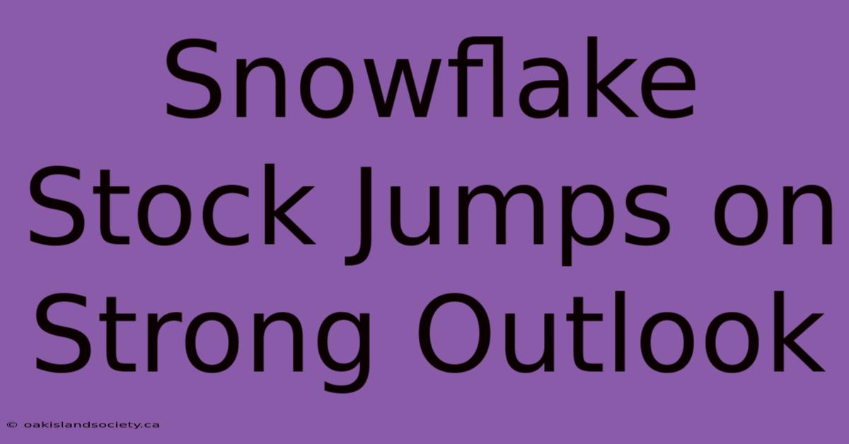 Snowflake Stock Jumps On Strong Outlook