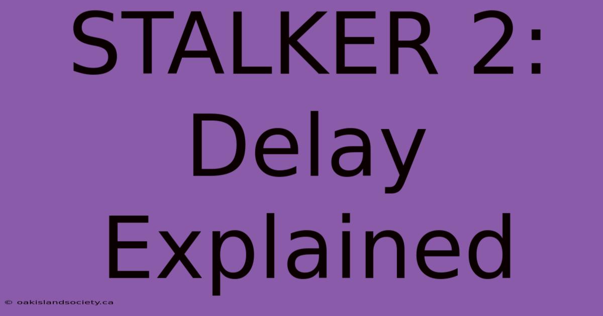 STALKER 2: Delay Explained