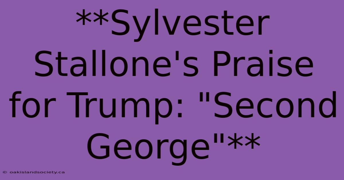 **Sylvester Stallone's Praise For Trump: 