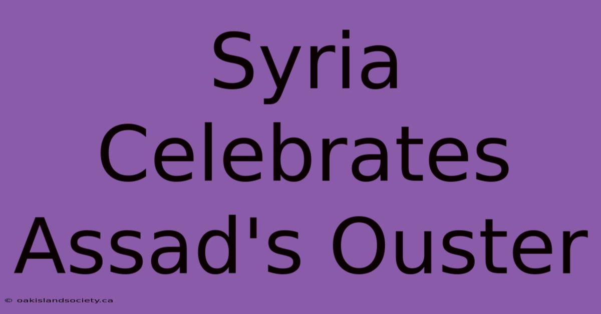 Syria Celebrates Assad's Ouster