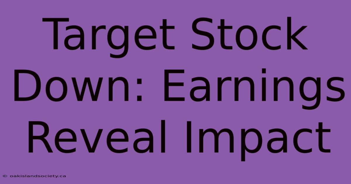 Target Stock Down: Earnings Reveal Impact