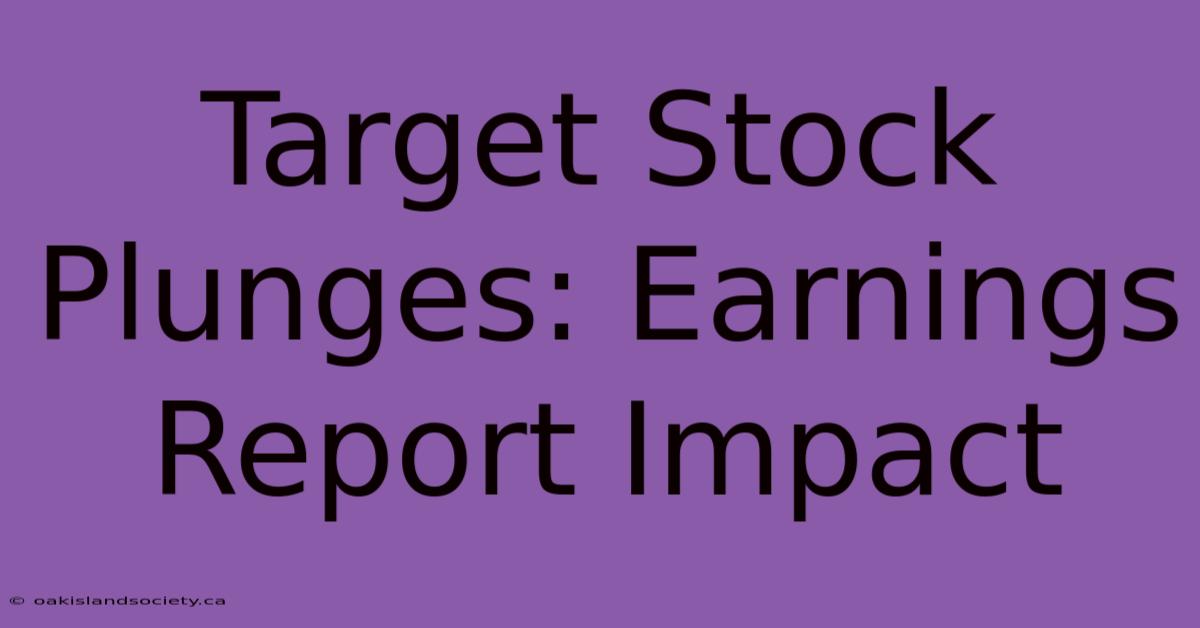 Target Stock Plunges: Earnings Report Impact