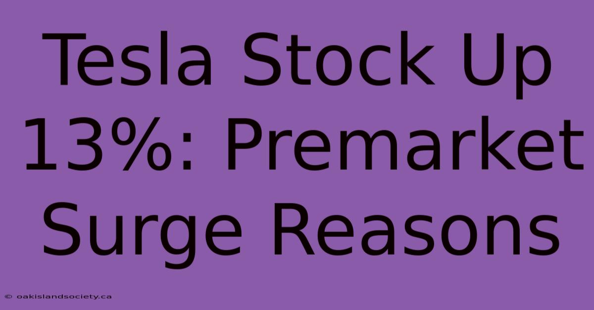 Tesla Stock Up 13%: Premarket Surge Reasons