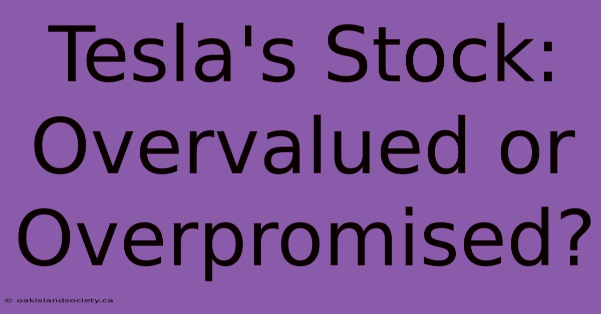 Tesla's Stock: Overvalued Or Overpromised?